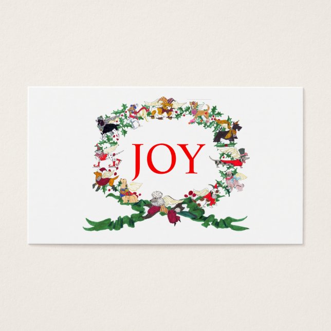 Tolv Hundar av Märkrn julgåva Visitkort (Framsidan)