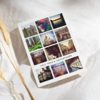 Tolv kvadratfoto Collage Lycklig Helgdag vykort