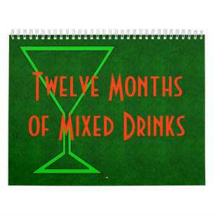 Tolv månader av grundläggande blandade drinkar kalender