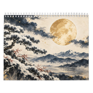 Tolv månaders Japan 2027 Väggkalender Kalender