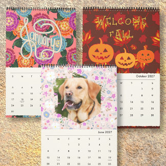 Tolv månaders konstnärliga familjevägg kalender