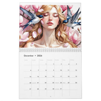 Tolv Nyanser av Henne – Akvarellkalender 2026 Kalender