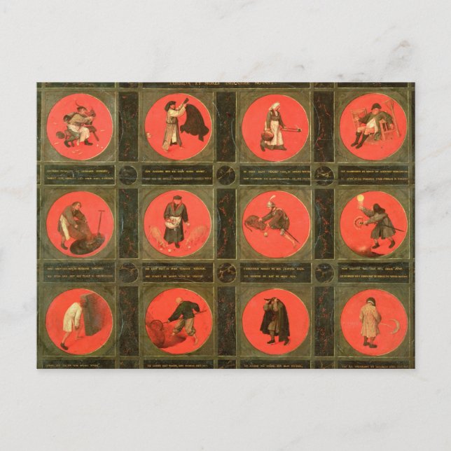 Tolv ordspråk, 1558-60 vykort (Framsida)