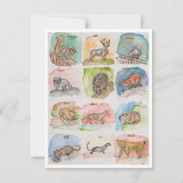 Tolv skandaldjur julkort