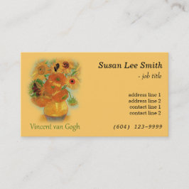 Tolv solblommor av Vincent van Gogh. Gul Visitkort
