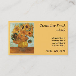 Tolv solblommor av Vincent van Gogh. Gul Visitkort