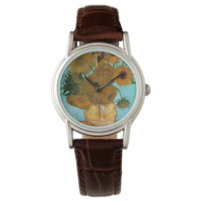 Tolv solrosor i Vas (färgreduktion med dödlig utgå Armbandsur (Framsida)