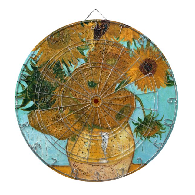 Tolv solrosor i Vas (färgreduktion med dödlig utgå Darttavla (Framsidan)