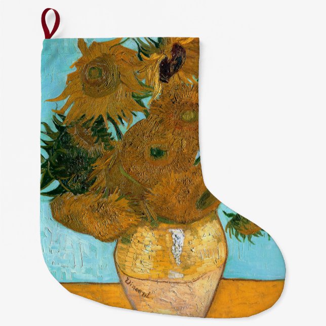 Tolv solrosor i Vas (färgreduktion med dödlig utgå Stor Julstrumpa (Framsidan)