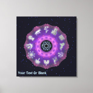 Tolv stammar Fractal Canvastryck