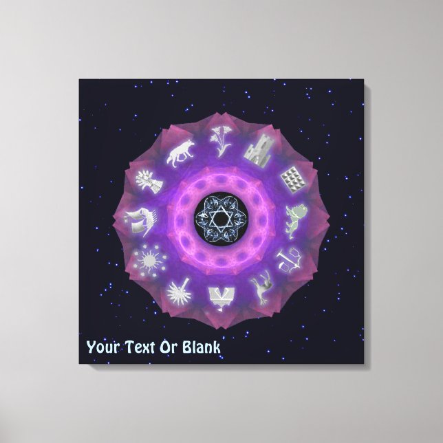 Tolv stammar Fractal Canvastryck (Framsida)