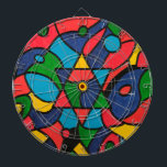 Tolv stammar från Israel - Darttavla<br><div class="desc">Originalkonsten skapades med oljefärg i vackert texturerat mönster på en 30-tums canvas. Biet inspirerades av skönheten och mångfalden hos "Israels tolv stammar" som var spridda över hela världen och David-stjärnan som förenar oss alla.</div>