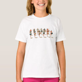 Tolv trummare som trummar Mid-Mod stencilstil 1 T Shirt