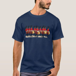 Tolv trummor som trummar Utklippsbar stencil stil T Shirt