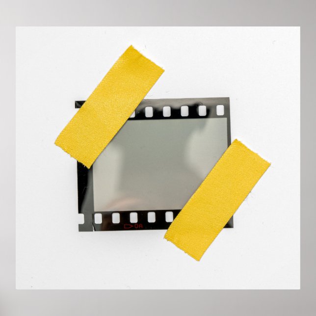 Töm 35 mm film ram, gult remsor. poster (Framsidan)