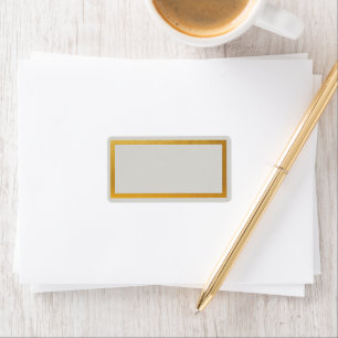 tom adressetikett för guld faux foil