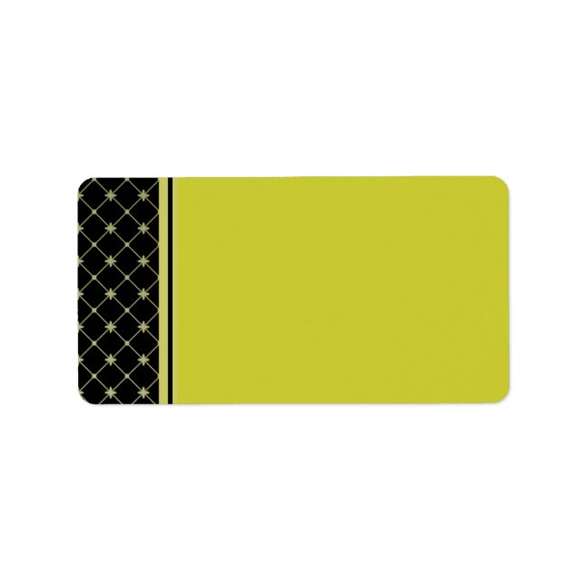 Tom adressetikett för guld Kor Mönster (Framsidan)