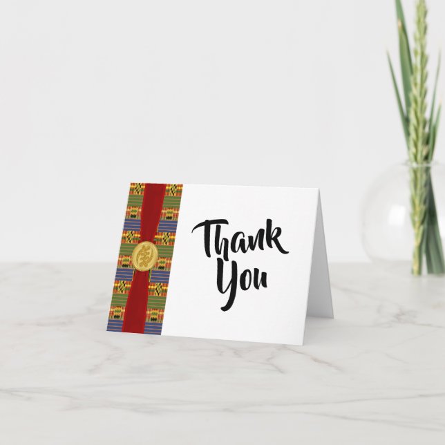 Tom African Kente K84 Tackkort Card (Framsida)