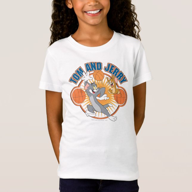 Tom and Jerry Basketball 4 Tee Shirt (Framsida)