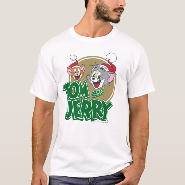 Tom and Jerry Holiday Logo T Shirt (Framsida)