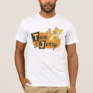 Tom and Jerry Mouse In Paw Logo T Shirt