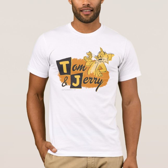 Tom and Jerry Mouse In Paw Logo T Shirt (Framsida)