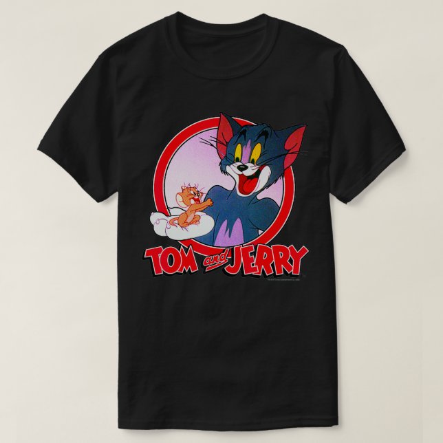 Tom And Jerry Retro Style Portrait  T Shirt (Design framsida)