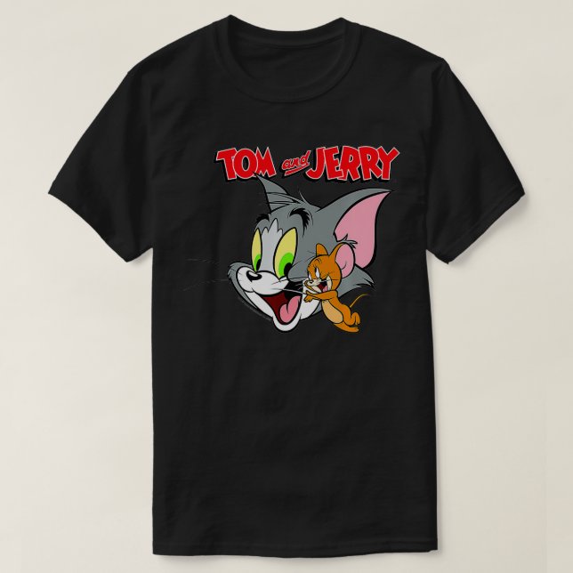 Tom And Jerry Simple Portrait Logo Premium  T Shirt (Design framsida)