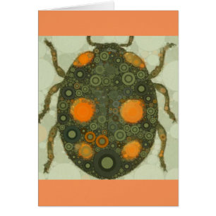 Tom Anpassade Scarab Beetle Insekt Art Hälsningskort