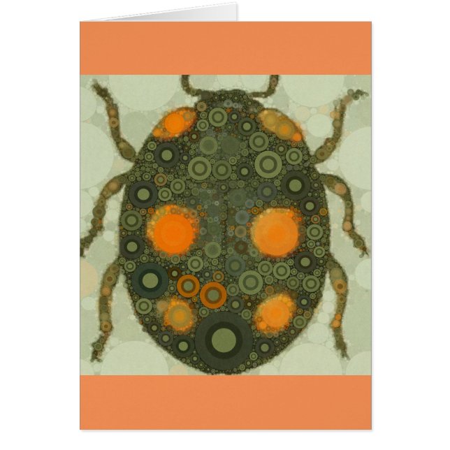 Tom Anpassade Scarab Beetle Insekt Art Hälsningskort (Framsidan)
