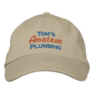 Tom är Amateur Plumwing Broderad Keps
