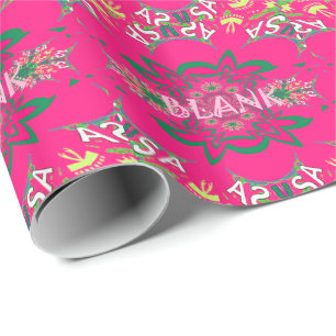 Tom Baby Vivid Rosa Blommigt Lila för Skugga Mono Presentpapper