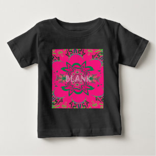 Tom Baby Vivid Rosa Blommigt Lila för  Skugga Mono T Shirt