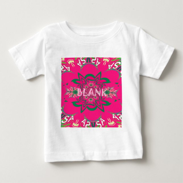 Tom Baby Vivid Rosa Blommigt Lila för  Skugga Mono Tee Shirt (Framsida)