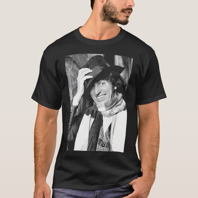 Tom Baker Den Fjärde Doktorn Who 1975 T Shirt (Framsida)