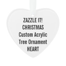 Tom beställnings- prydnad för akrylHJÄRTAjulgran