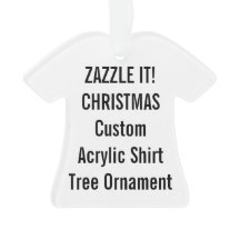 Tom beställnings- prydnad för akrylSKJORTAjulgran