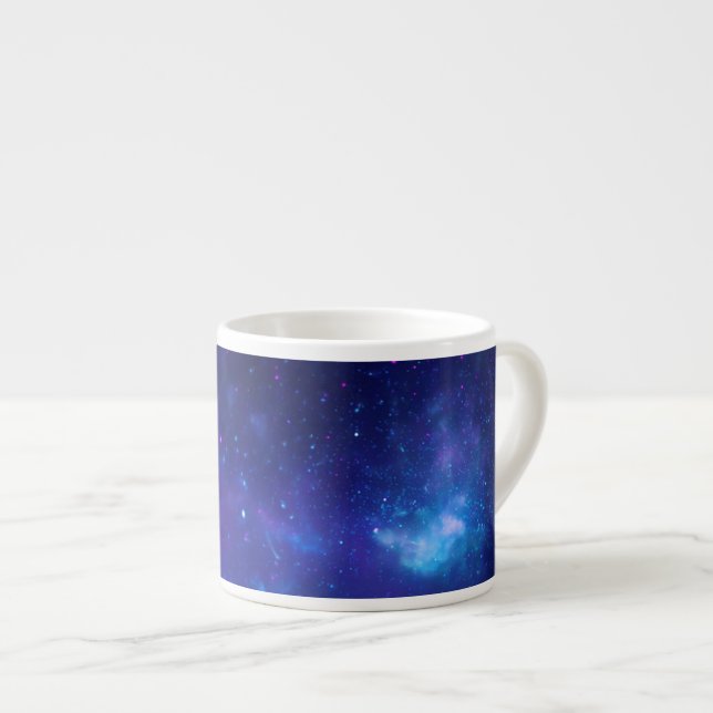 Tom Blå Aquamarina Celestial Galaktiskt Centrum Fo Espressomugg (Framsida höger)