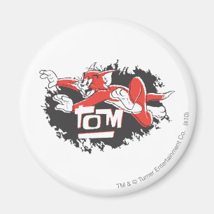 Tom Black and Red Logotyp Magnet