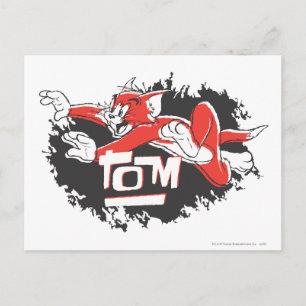 Tom Black and Red Logotyp Vykort