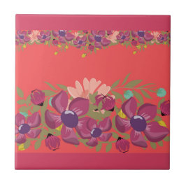 Töm Blommigt Kakelplatta