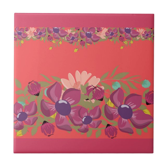 Töm Blommigt Kakelplatta (Framsidan)