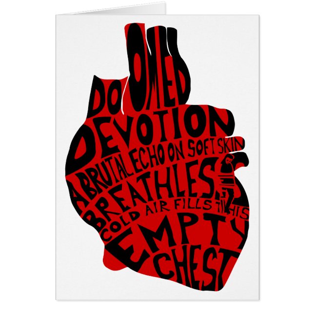 tom bröstkorg: anatomiskt hjärta OBS kort (Framsidan)