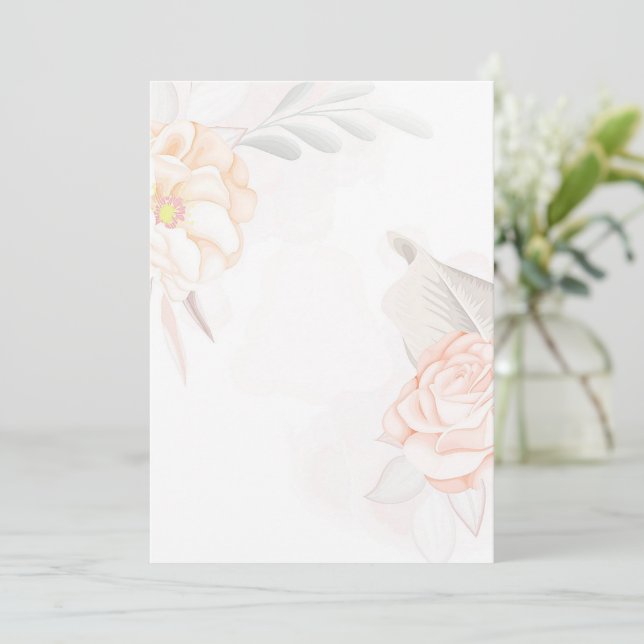 Tom budget Blush rosa rosor  Inbjudningar (Stående Fram)