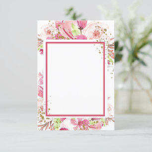 Tom budget Fantastisk rosa blommig bröllopsinbjuda Inbjudningar