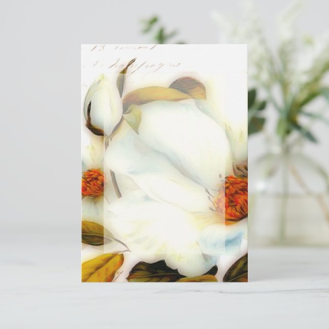 Tom budget Vit ros bröllop Inbjudningar (Stående Fram)