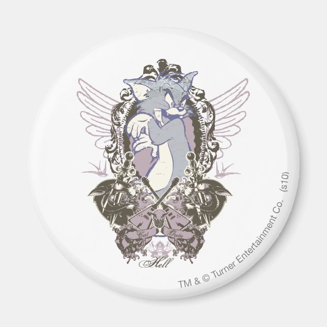 Tom Cat Outa helvetet Magnet (Framsidan)