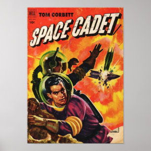 Tom Corbett Space-katedet: Exploding Rocket Frakt Poster