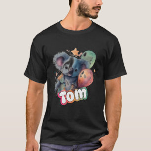 Tom - Cute Boy Namn med Cute Koala T Shirt