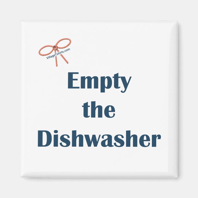 Töm Dishwasher Reminder Magnet (Framsidan)